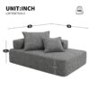 Lounge Frame For Oversized Modular U Shaped Sectional Floor Couch Convertible Compressed Couch, Spacious Foam Filled Sofa - Gray - Image 11