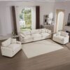 Luxurious And Sophisticated 3 Piece Sofa Set With Soft Cushions - Beige - Image 15
