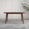 Ada - Mid-Century Modern Style Oval Dining Table - Brown - Image 11