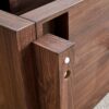 Modern Minimalist Rectangular Coffee Table Measuring Embodies The Simple Charm Of Mid Century Aesthetics, Adding A Touch Of Elegance To Your Living Room - Walnut - Image 13