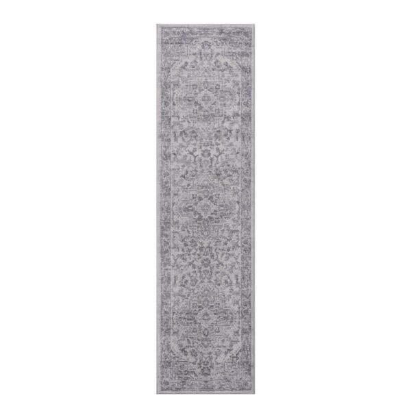 Marfi - 2' X 8' Oriental Runner Rug - Silver
