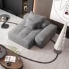 Modern Oversized Modular Sectional Sofa, Sparkling Chenille Fabric Soft Cushion Sofa With 2 Pillows, Diy Combination Tufted Sofa, No Assembly Required - Gray - Image 2