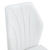 4 Modern Dining Chairs With Stylish Patterned Backrest And Black Metal Legs - White - Image 10