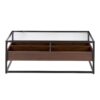 Display Contemporary Coffee Table - Black / Walnut / Clear - Image 4