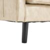 Mid Century Modern Loveseat Sofa, 2 Seater With USB & Removable Pillow Cover - Camel - Image 25