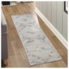Geometrix - 2'7" X 9'10" Medallion Area Rug Runner With Geometric 3D Effect - Ivory / Gray - Image 5