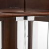 Corner Curio Dispaly Cabinet With Lights, Adjustable Tempered Glass Shelves, Mirrored Back (E26 Light Bulb Not Included) - Walnut - Image 10