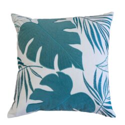 Autumn Vibes Leaf Accent Pillow - Blue
