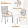 5 Piece Dining Set Retro Extendable Round Table And 4 Chairs For Kitchen Dining Room - Antique Gray Oak - Image 9