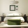 Fuji - Upholstered Oval Storage Bench - Olive Green - Image 7