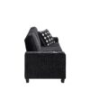 Modern Sofa 3 Seater Compressed Couch With Cup Holders - Black - Image 14