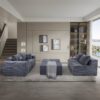 Modern 6 Piece Modular U Shaped Sectional Sofa With Chaise Lounge And Soft Corduroy Upholstery - Gray - Image 8