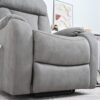 35.4" Electric Power Lift Recliner Chair, Fabric Recliner Chair, Home Theater Seating, Living Room Chair, Side Pocket, Remote Control - Light Gray - Image 18