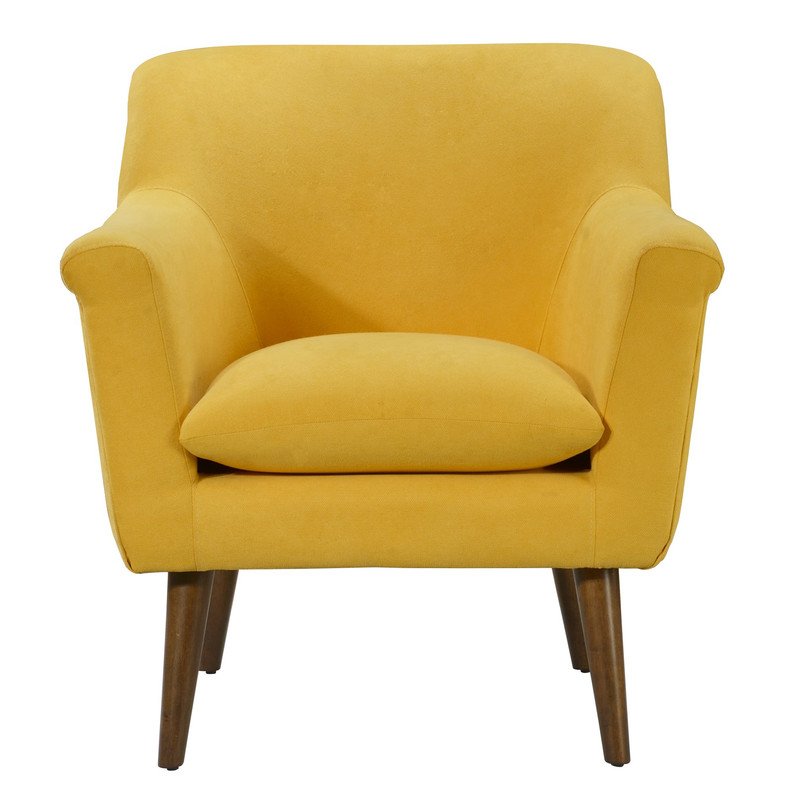 Shelby - Woven Fabric Oversized Armchair - Yellow - Image 3