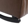 Amedou - Contemporary Tufted Wingback Rocking Chair - Dark Brown - Image 11