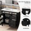 Bathroom Vanity With Top Sink, Modern Bathroom Storage Cabinet, 2 Drawers And A Tip-Out Drawer, Single Sink Bathroom Vanity - Black - Image 6