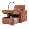Multifunctional Chenille Recliner Sofa With Storage And Phone Bracket For Living Room Or Bedroom - Orange - Image 15
