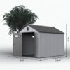 Xwt013 Plastic Storage Shed For Backyard Garden Big Spire Tool Storage - Black / Gray - Image 3