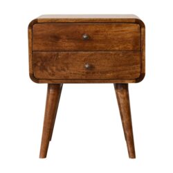 Curved Nightstand - Chestnut