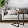 Skyler - Wide C Side Table - Dark Cognac Brown - Image 5