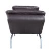 Padilla - Synthetic Leather Chaise Lounge With Pillow USB - Brown - Image 6