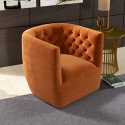 Delaney - Swivel Chair - Burnt Orange