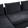 Modern L Shaped Sectional Sofa With Chenille Upholstery And Wooden Storage - Black - Image 21
