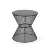 Nevada - Outdoor Side Table With Breezy Mesh Look - Matte Black - Image 7