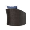 Nimbus - Outdoor Swivel Club Chair With Rattan Wicker Cover - Brown / Navy Blue - Image 6