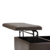 Ellis - Coffee Table Storage Ottoman - Chocolate Brown - Image 4
