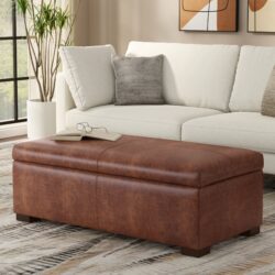 Gabbie - Rectangular Storage Ottoman - Brown