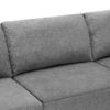 Modular L Shaped Sectional Sofa, Luxury Floor Couch Set, Upholstered Indoor Furniture, Foam - Filled Sleeper Sofa Bed 5 Pieces Free Combination - Gray - Image 12