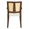 Mid Century Modern Arm Dining Chair (Set of 2) With Rattan Backrest - Beige / Walnut - Image 8