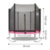 Yc 8Ft Trampoline Outer Net - Pink / Black - Image 7