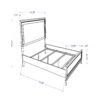 Almera - 5 Piece Queen Bedroom Set With LED Lighting Construction - White - Image 3