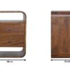 Curve 2 Drawer Nightstand - Brown - Image 10