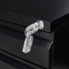 Contemporary 3 Drawer Mobile Filing Cabinet With Lock, Metal Office Storage For Legal / Letter Size - Black - Image 12