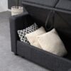 Sectional Sofa Bed - Black - Image 6
