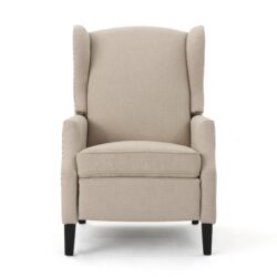 Westeros - Wing Back Fabric Upholstered Recliner - Wheat
