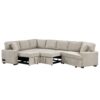 L-Shaped Sofa Sectional Sofa Couch Pull-Out Sofa Bed With Charging Devices And Cup Holders For Living Room - Beige - Image 20