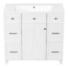 Bathroom Vanity Cabinet With Sink Top Combo Set, Single Sink, Shaker Cabinet With Soft Closing Door And Drawer - White - Image 15