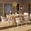 Maiden - 6 Seater Patio Dining Table - Natural Teak - Image 6