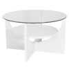 U Shaped Contemporary Coffee Table - White - Image 2