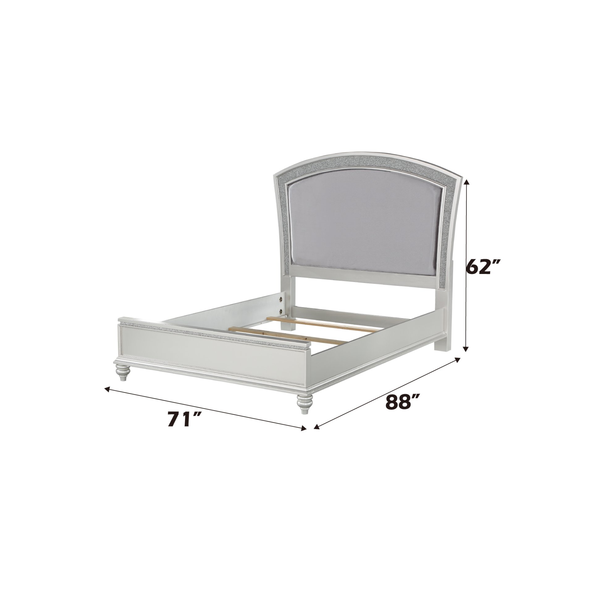 Maverick - Queen Bed - Silver - Image 2