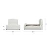Fontana - Queen Wingback Upholstered Platform Bed Frame - Antique White - Image 10
