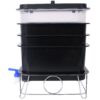 Durable Worm Farm Composting Bin With 4 Tray System For Food Waste Recycling Plastic - Black - Image 7