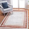 Marfi - 5' X 7' Bordered Area Rug - Brown / Ivory - Image 2