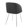 Fran - Contemporary Chair (Set of 2) - Black / Chrome - Image 4