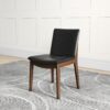 Laura - Mid-Century Modern Solid Wood Dining Chair (Set of 2) - Black - Image 9