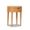 Cabana - Round Cane Storage Side Table - Natural Brown Oak - Image 2